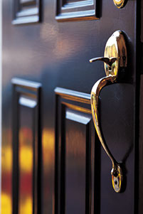 Warm and inviting open door to your new home.